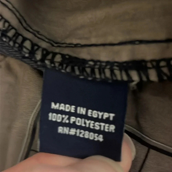 Bonobos | size 33x30 Golf navy checkered polyester pants zipper hems Men’s - Picture 8 of 10